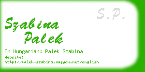 szabina palek business card